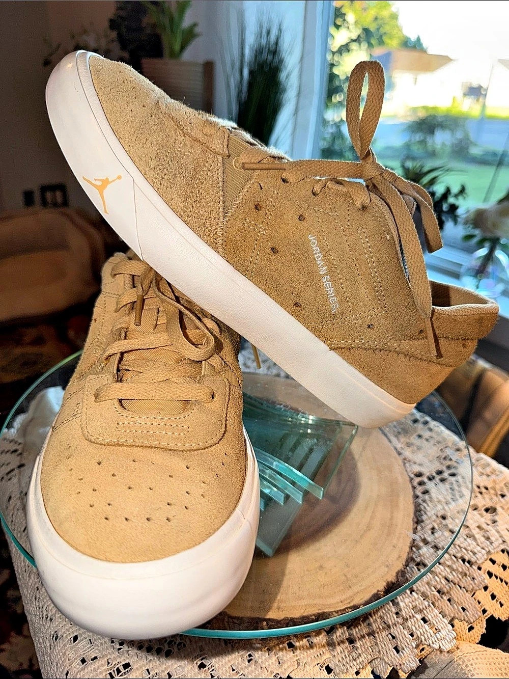 Jordan Series .01 Low Top Sneakers Tan Sand Suede Women’s 8 / Men’s 6.5